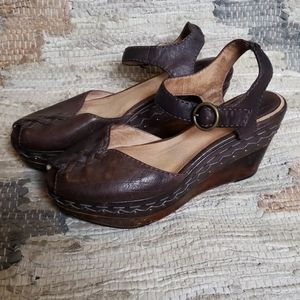 Frye Blair Platform Wedge Peep Toe Sandal